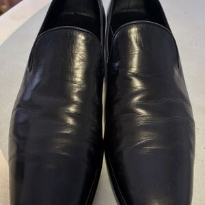 Men's Black Leather Loafers
